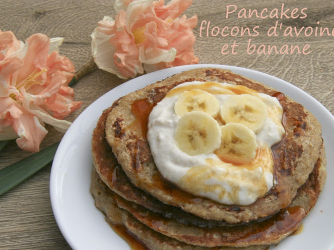 Pancakes Aux Flocons D Avoine Et Banane Recette Par Dans La