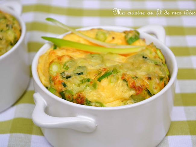 Omelette Soufflee En Cocottes Aux Jeunes Oignons Et A La