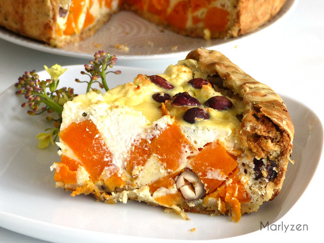Tarte salée à la patate douce et à la feta - Recette par Marlyzen