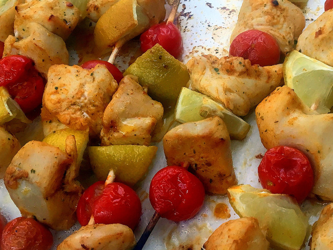 Brochettes de poulet au citron - Recette par TheCrazyOven