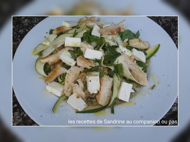 Salade Fraicheur Poulet Quinoa Menthe Tagliatelle De Courgette