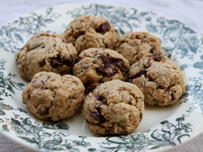 Cookies Au Tahini Graines De Courge Et Pepites De Chocolat