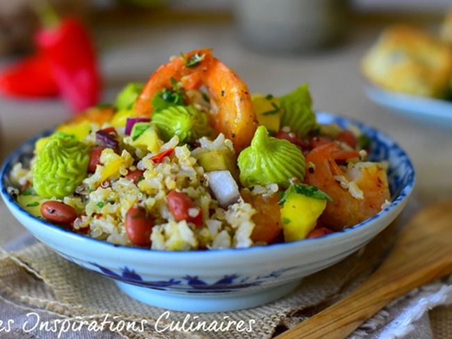 Salade De Quinoa Salsa De Mangue Et Creme D Avocat Recette Par