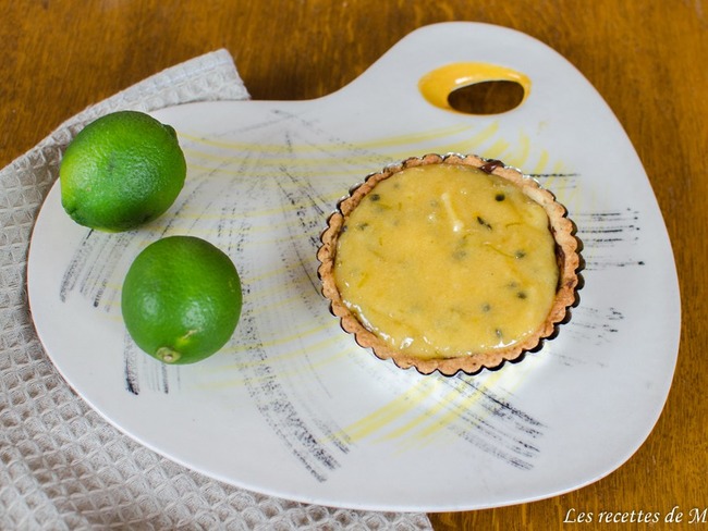 Tarte Au Citron Vert Et Fruits De La Passion Recette Par Les