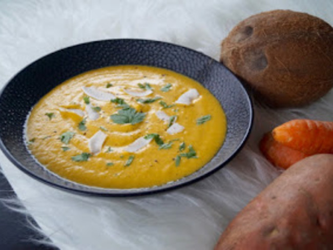 Veloute De Patate Douce Carottes Poireaux Coco Recette Par Kelou