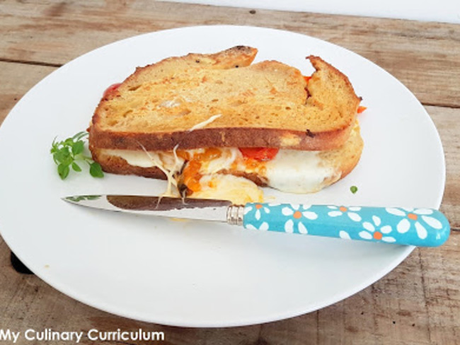 Croques Facon Pain Perdu Aux Tomates Cerise Et Mozzarella