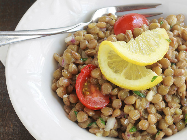 Salade De Lentilles Froide Recette Avec Vinaigrette A La Moutarde