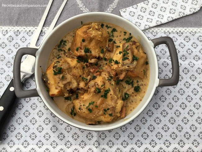 Cuit Avec De La Moutarde Mots Croises Lapin à la moutarde à l’ancienne au cookeo - Recette par Recettes au