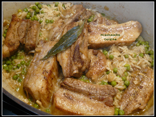 Cocotte De Travers De Porc Au Riz Et Petits Pois Recette Par