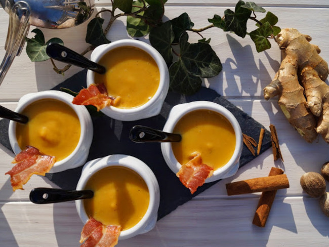 Velouté de potiron, panais et patate douce - Recette par Kélou
