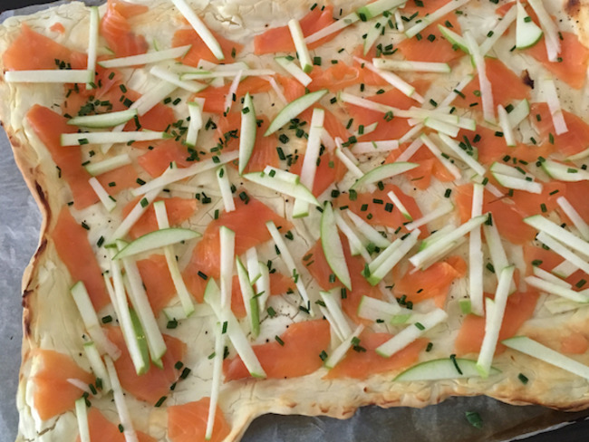 Tarte Fine Du Dimanche Soir Au Saumon Fume Et Pomme Granny Smith