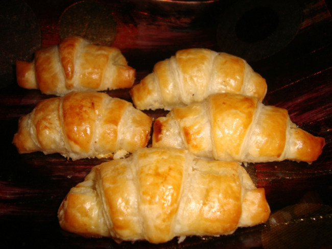 petit croissant feuilleté apéritif au foie gras - recette par ça ne