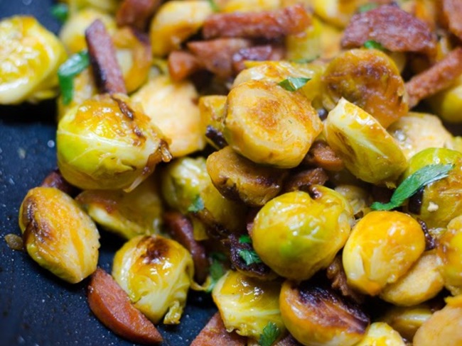 Choux De Bruxelles Au Chorizo Et A La Coriandre Recette Par