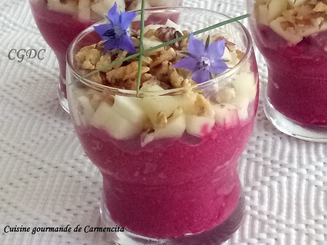 Verrines De Betterave Au Chevre Frais Recette Par Carmen