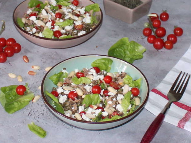 Salade De Thon Lentilles Vertes Et Cacahuetes Recette Par Vanda