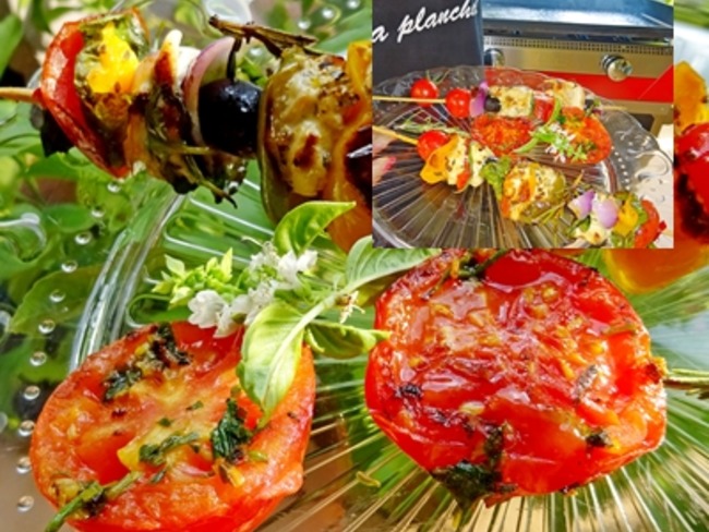 Brochettes Poulet Aux Legumes Du Soleil Cuisson A La Plancha