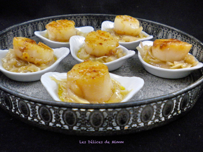 Mini Bouchée Apéritive Noix De Saint Jacques Noix de Saint-Jacques en amuse-bouche - Recette par Mimm