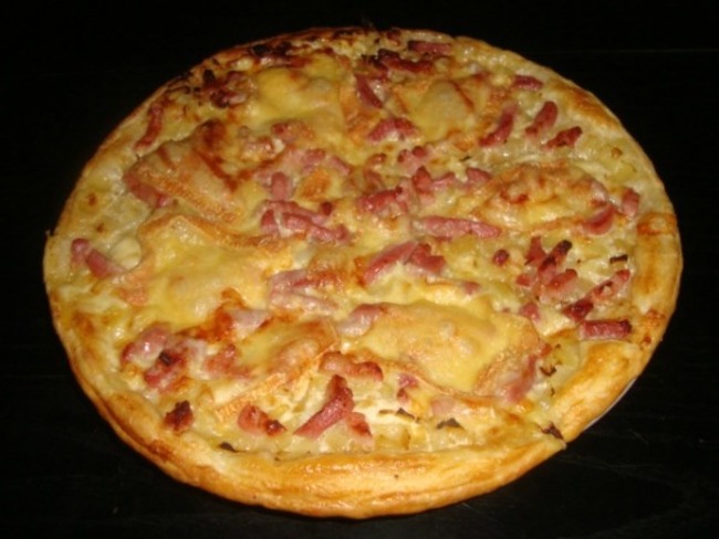 Tarte Aux Oignons Lardons Et Maroilles Facon Flammekueche