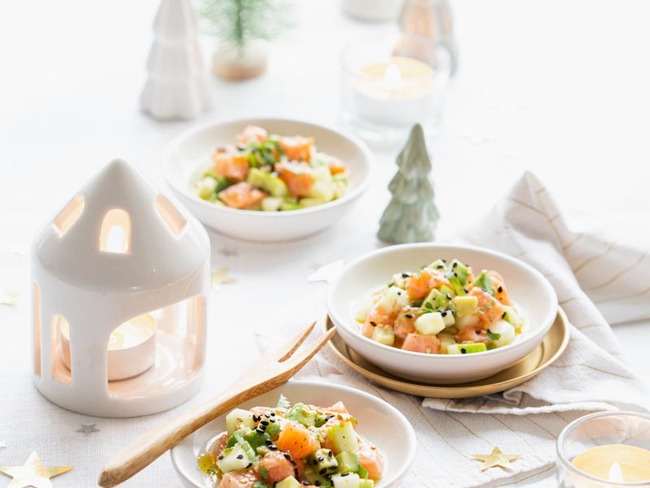 Tartare De Saumon Avocat Et Pomme Verte Recette Par Sophie Cuisine