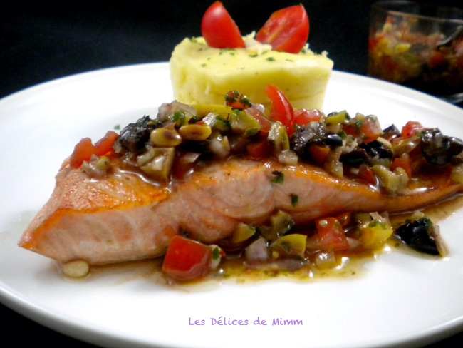 Pavé de truite et sauce vierge au citron confit - Recette par Mimm