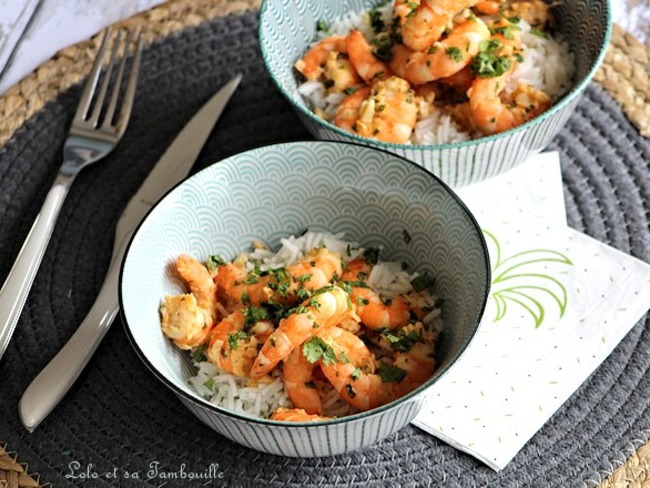 Crevettes sautées à la coriandre et citron vert - Recette ...