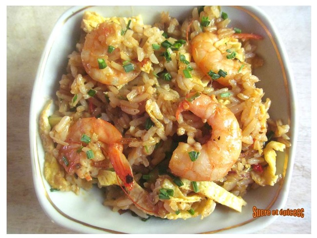 Riz frit aux crevettes façon thaï - Recette par SucreEtEpices