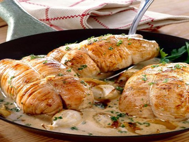Paupiettes De Veau Au Vin Blanc Et Champignons chefsimon.com