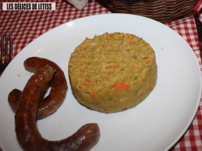 Purée de pois cassés et lardons - Recette par Les délices de Letiss