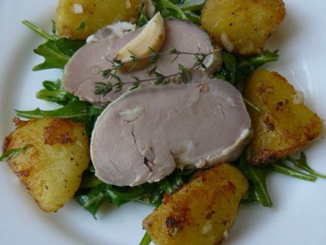 Enchaud De Porc Salade De Pommes De Terre Et Roquette Recette