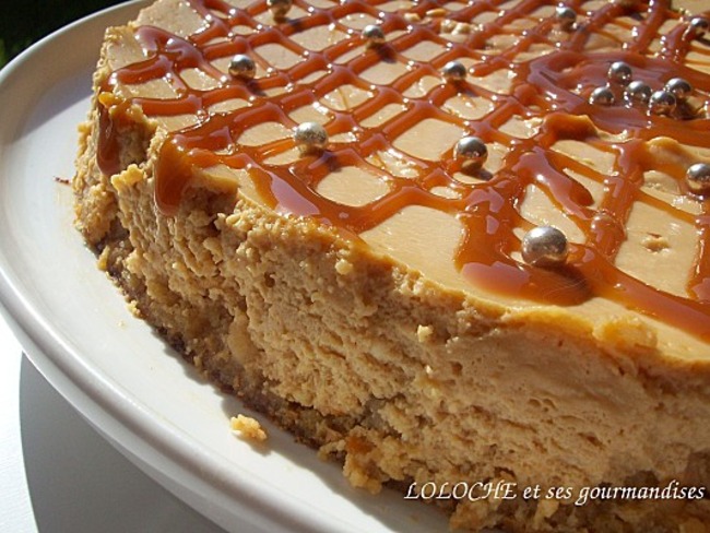 Cheesecake à La Confiture De Lait Et éclats De Caramels Au Beurre Salé