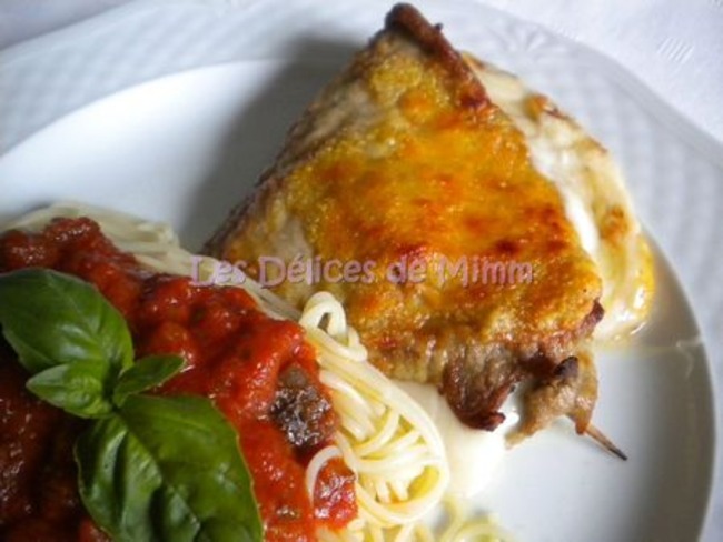 Escalopes De Veau Gratinees A L Italienne Recette Par Mimm