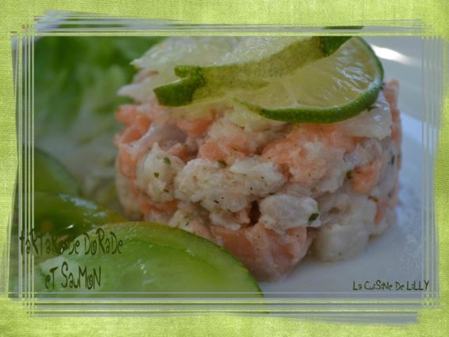 Tartare De Dorade Et Saumon Recette Par La Cuisine De Lilly