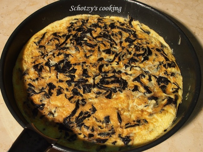 Omelette aux trompettes de la mort - Recette par Schotzy
