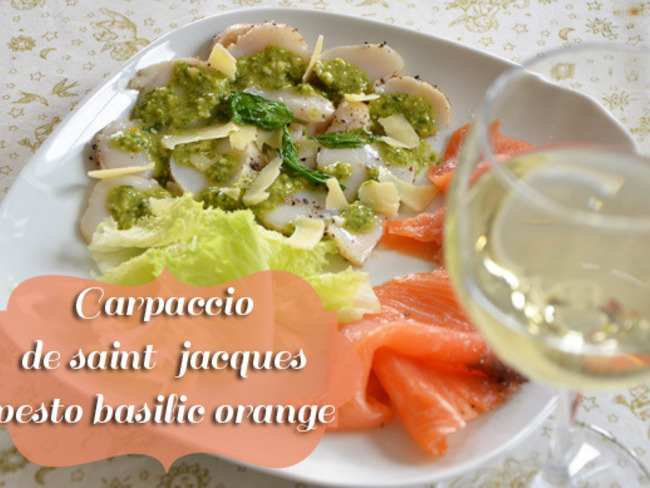 Carpaccio De Saint Jacques Pesto Basilic Orange Recette Par