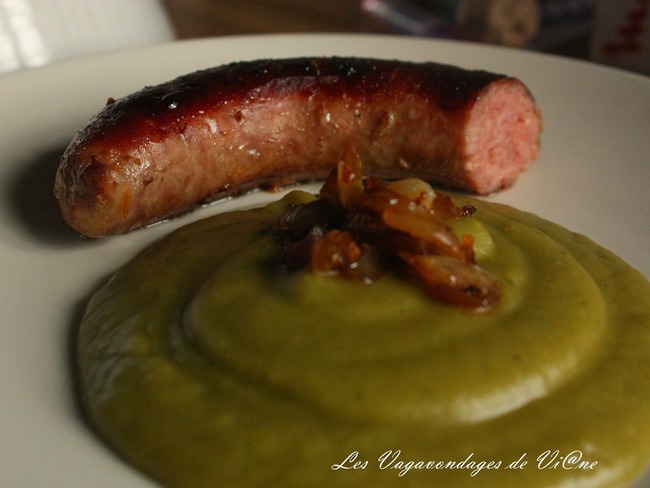 Saucisse De Toulouse Et Puree De Pois Casses Recette Par Les