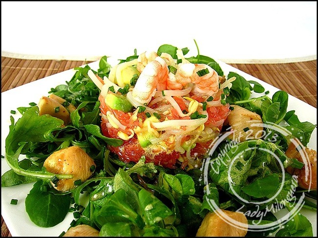 Salade Avocat Crevette Pamplemousse Sauce Cocktail Cyril Lignac