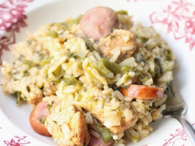 Jambalaya Au Poulet Et A La Saucisse Fumee Recette Par Un Peu