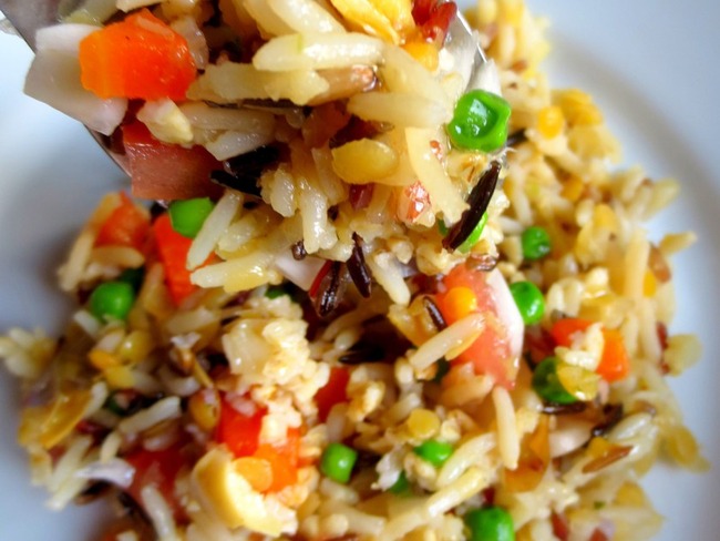 Salade Aux Trois Riz Avoine Legumes Bio Recette Par Je