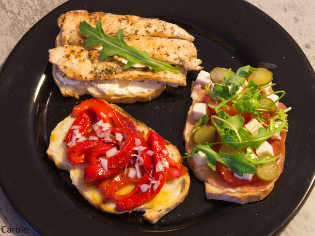 Tartines Aux Merguez Aux Pommes De Terre Au Poulet Au Poivron