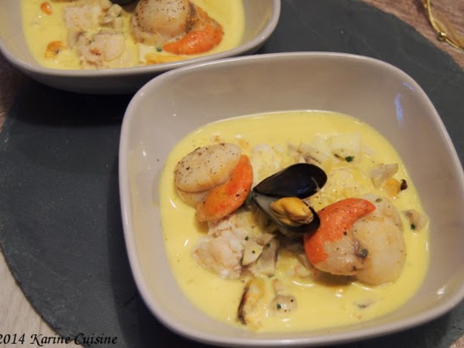 La cassolette de la mer et sa sauce safrané - Recette par Karine Cuisine