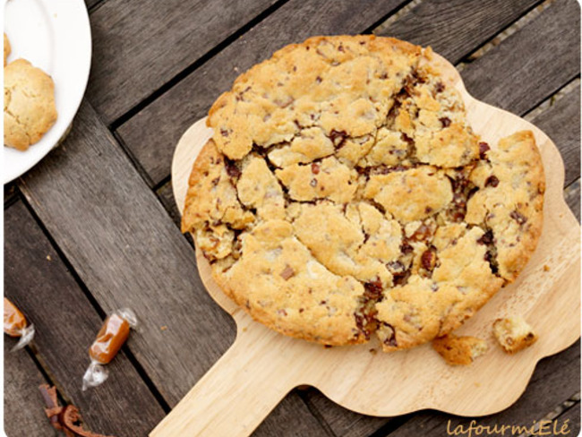 Cookie Geant Chocolat Et Caramel Beurre Sale Recette Par La