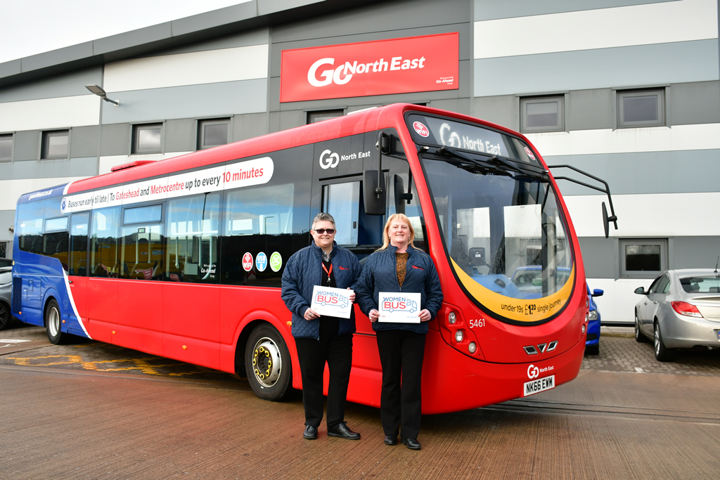 Mandy Davies (left), Go North East's new Service Delivery and Control Manager, with Head of Operations Shirley Connell (right)