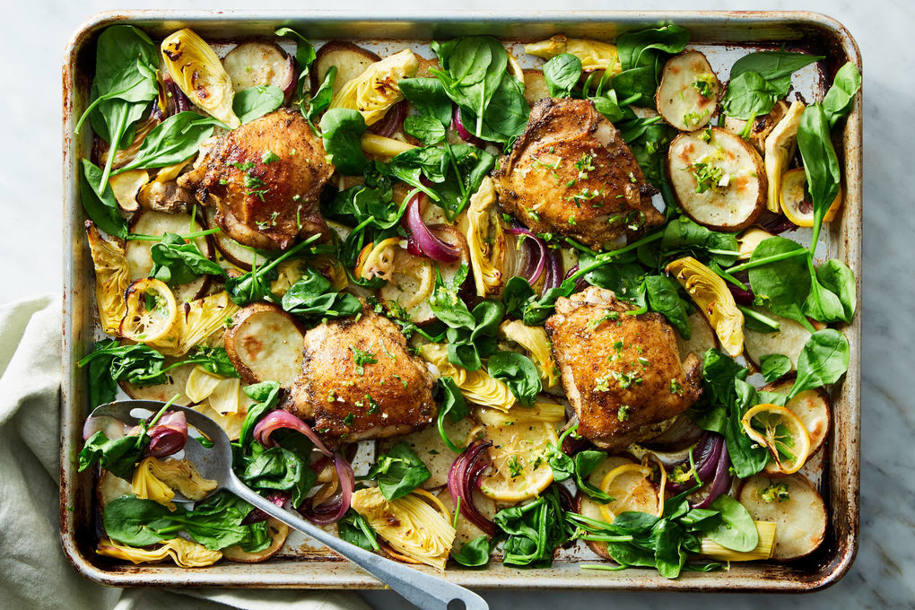 Roasted Lemon Chicken Thighs