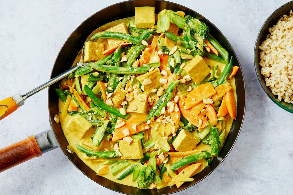 Creamy Malay Chicken Stir Fry With Beans Choy Sum And Peanuts Marley Spoon
