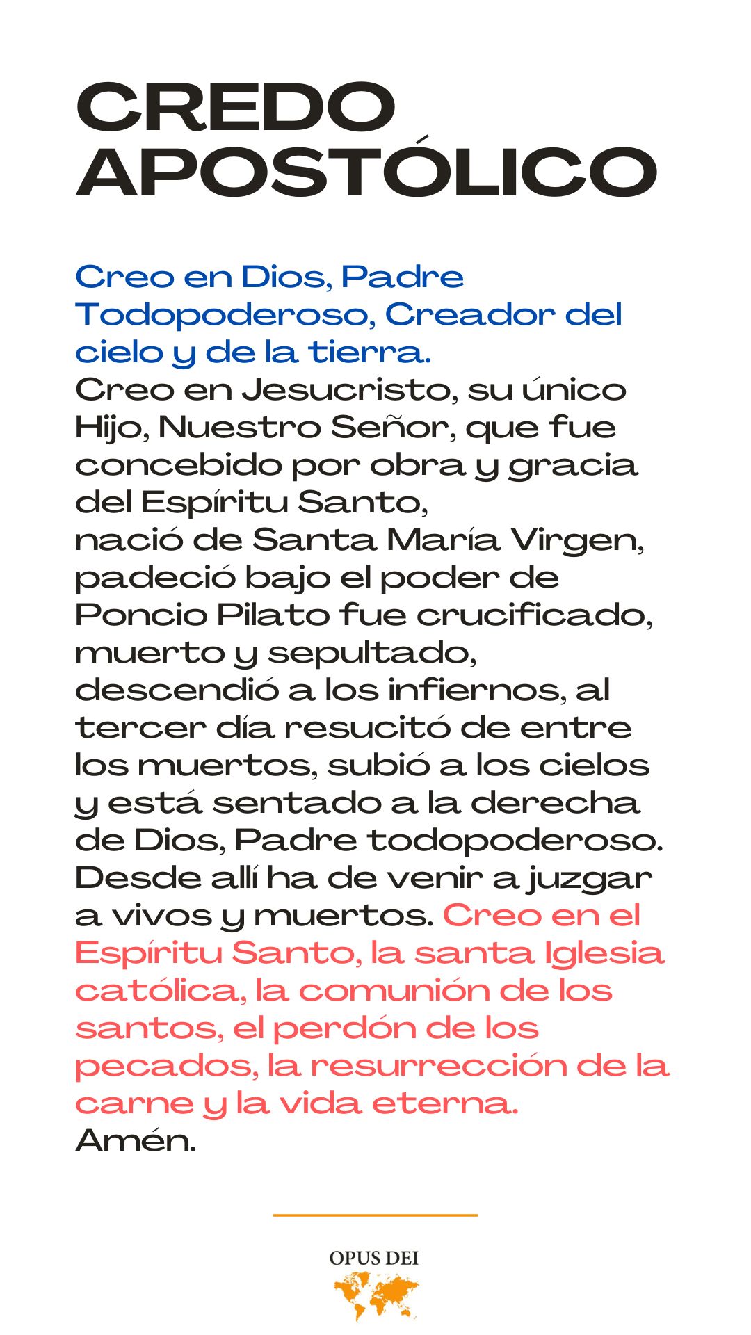 Oración del Credo apostólico
