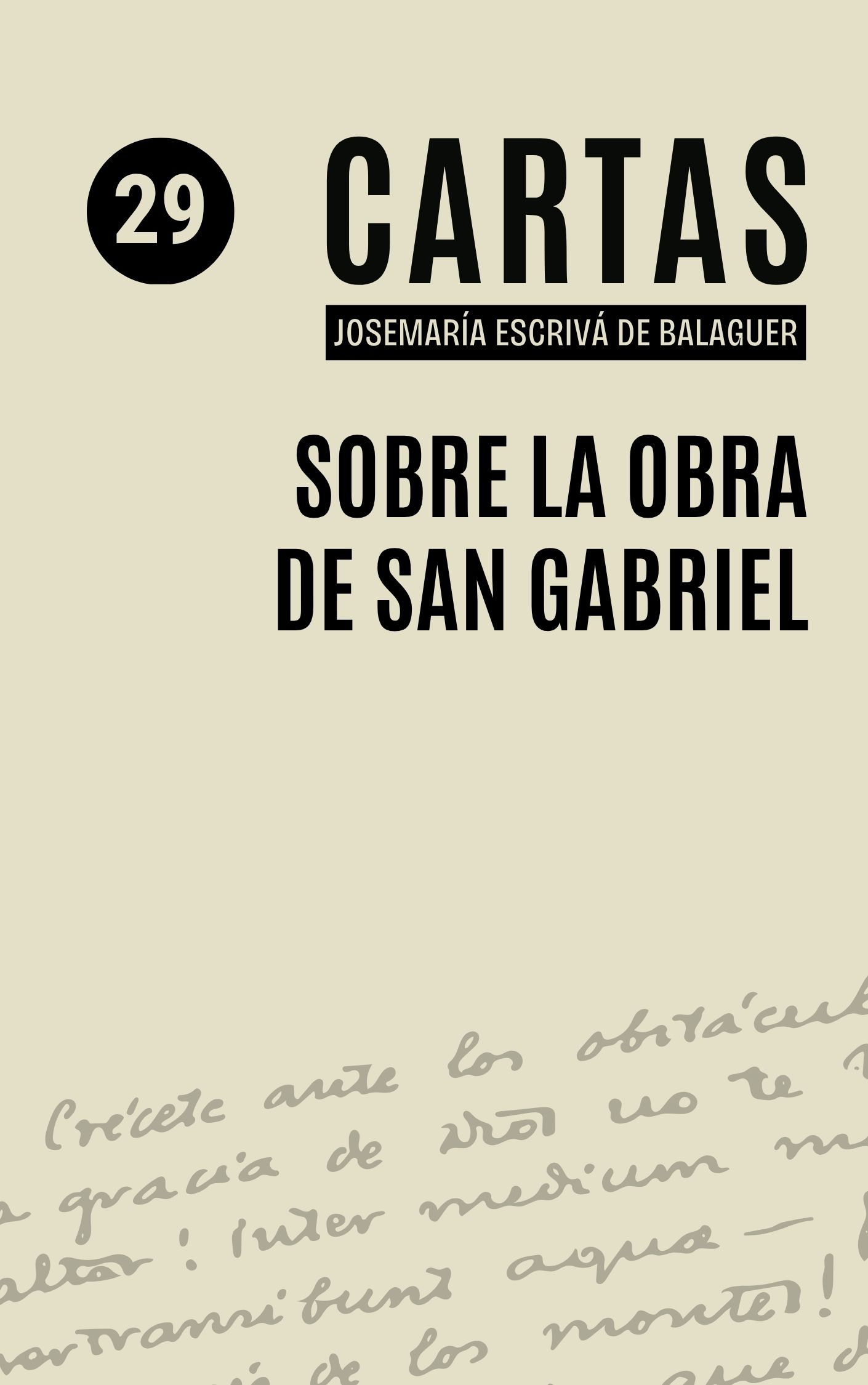 Portada de “Carta sobre la obra de San Gabriel”