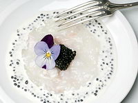 Carpaccio de saint-jacques et caviar