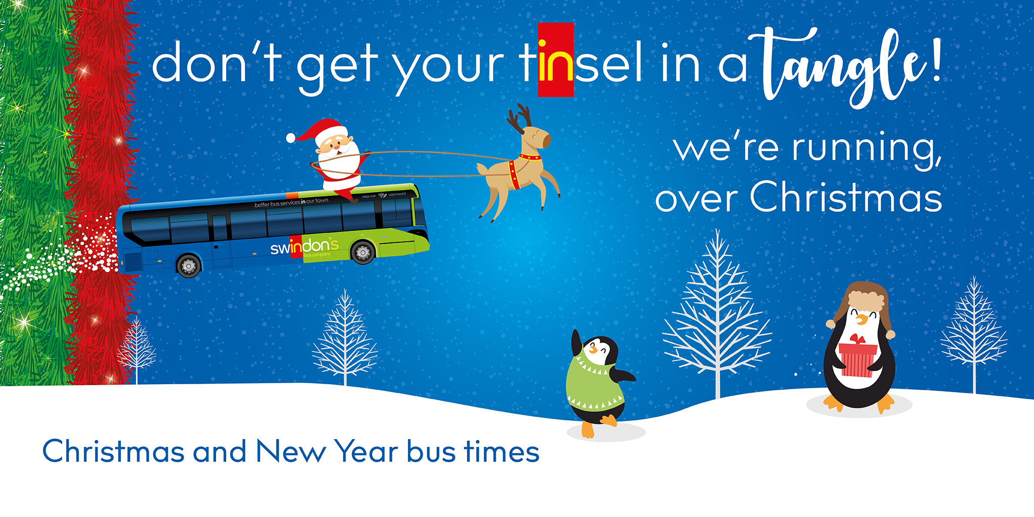 Swindon Christmas and New Year bus times
