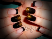 Modele unghii French negru