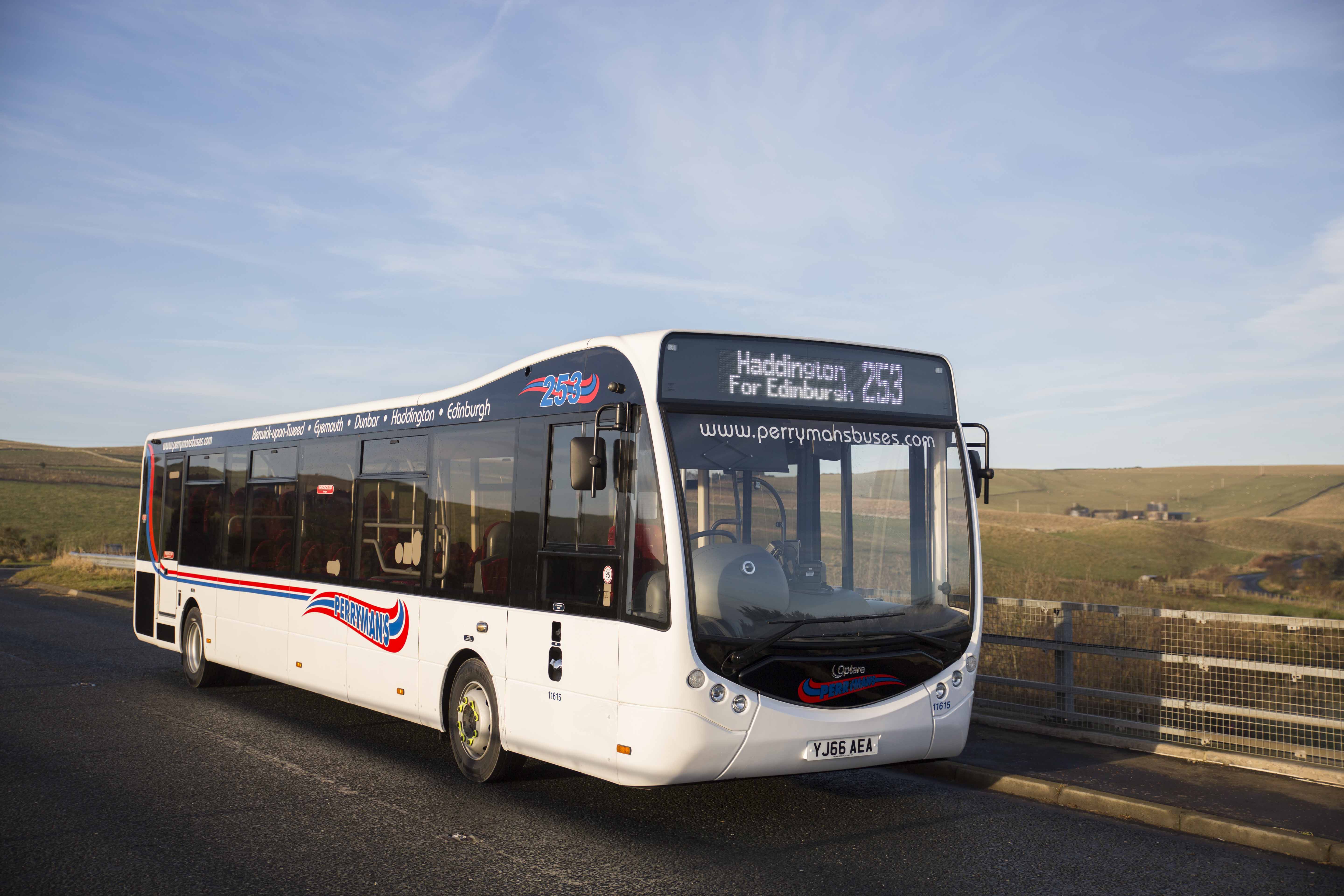white bus